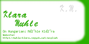 klara muhle business card